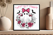 Halloween Vintage Ghost Boho Flowers, an Illustration by DreamCafeArt (Thumbnail 5 of 7)