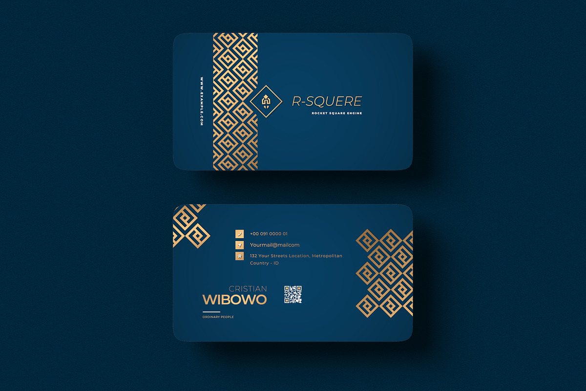 Elegant Business Card Template, a Business Card Template by Ctrl space studio (Photo 2 of 6)
