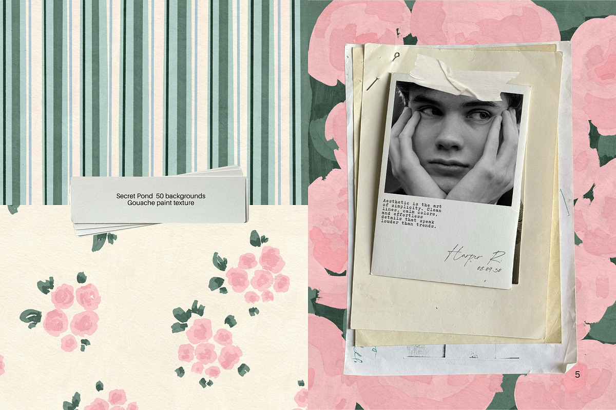 Secret Pond: cottagecore backgrounds, a Background Graphic by PaperJamLab (Photo 5 of 11)
