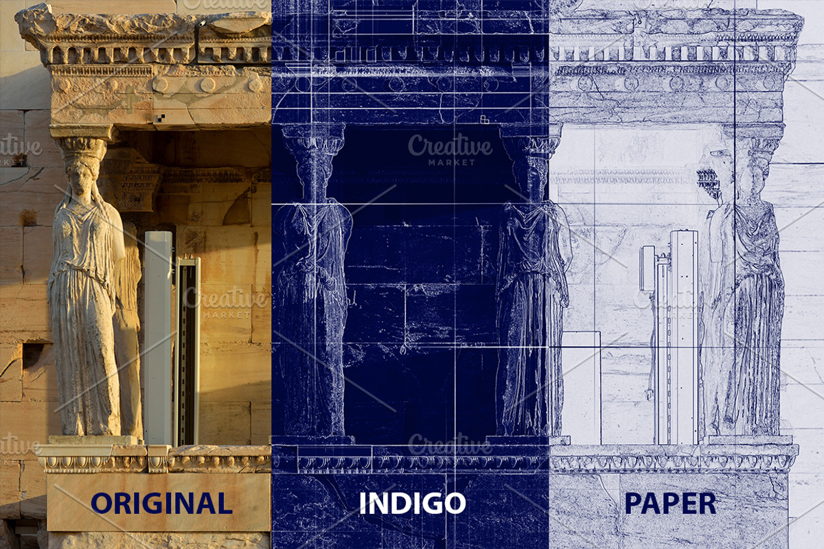 Indigo Sketch Photoshop Action preview 7