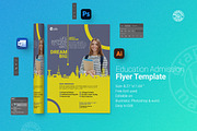 Education Admission Flyer Template, a Flyer Template by GraphicalMarket (Thumbnail 1 of 6)