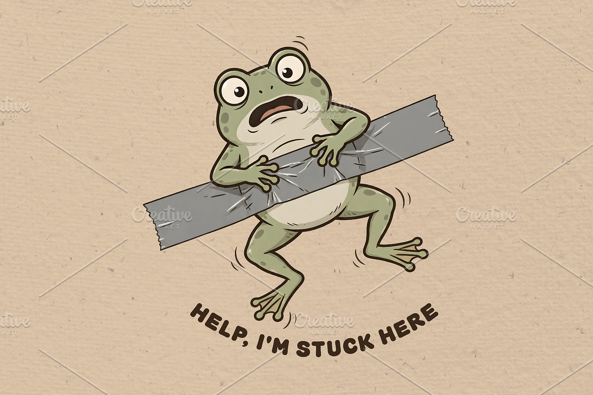 Help, I'm stuck here, an Animal Illustration by Vectorlina (Photo 1 of 5)