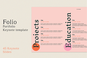 FOLIO - Keynote Portfolio Template
