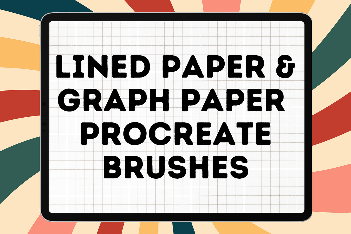 40 Lined and Graph Procreate Brushes, a Brush Add-On by palmettosvg (Photo 1 of 2)