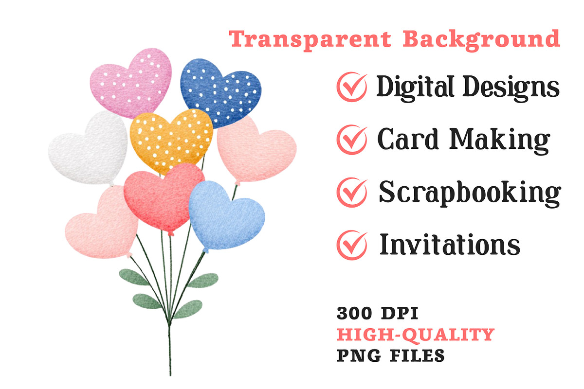 Watercolor Valentine Clipart Bundle, an Illustration by Dream Creation (Photo 5 of 5)