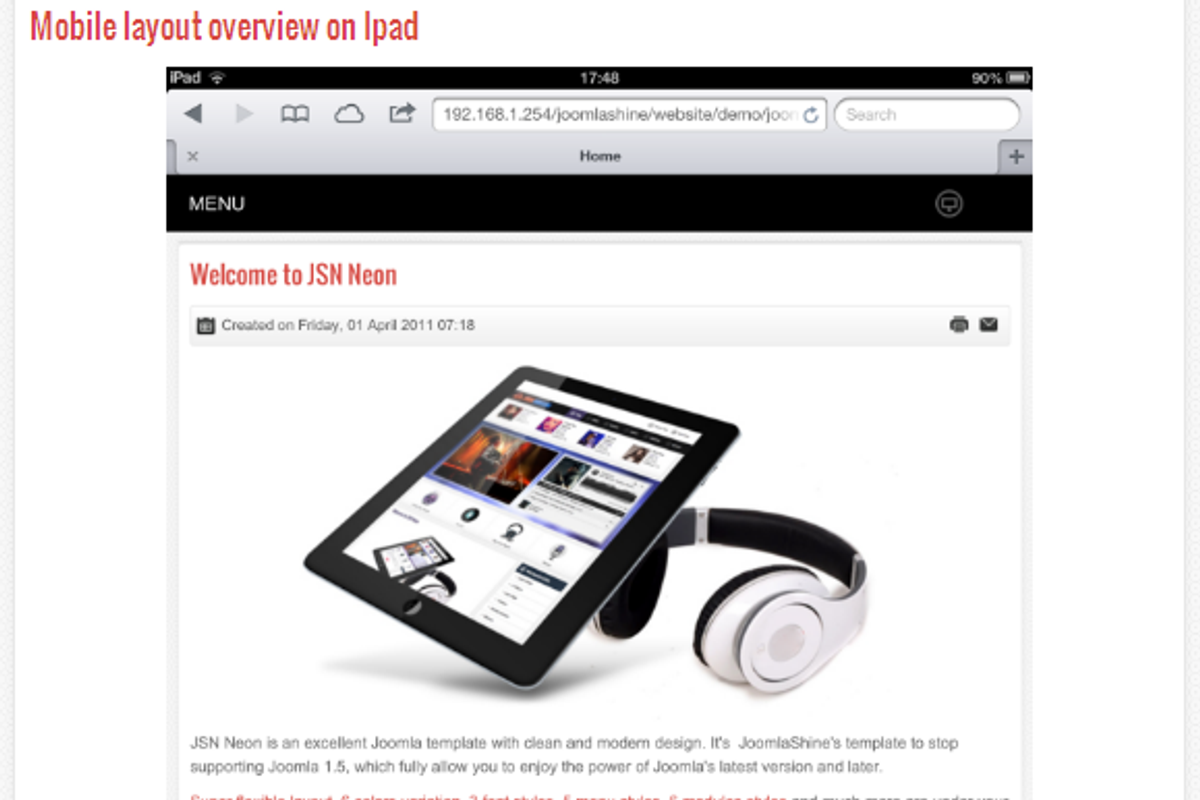 JSN Neon - Music Theme & JomSocial, a Websites & App Template by JoomlaShine (Photo 4 of 4)