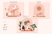 Yoga Poses Illustrations Collection, a Healthcare Illustration by Katerina Osa (Thumbnail 4 of 12)