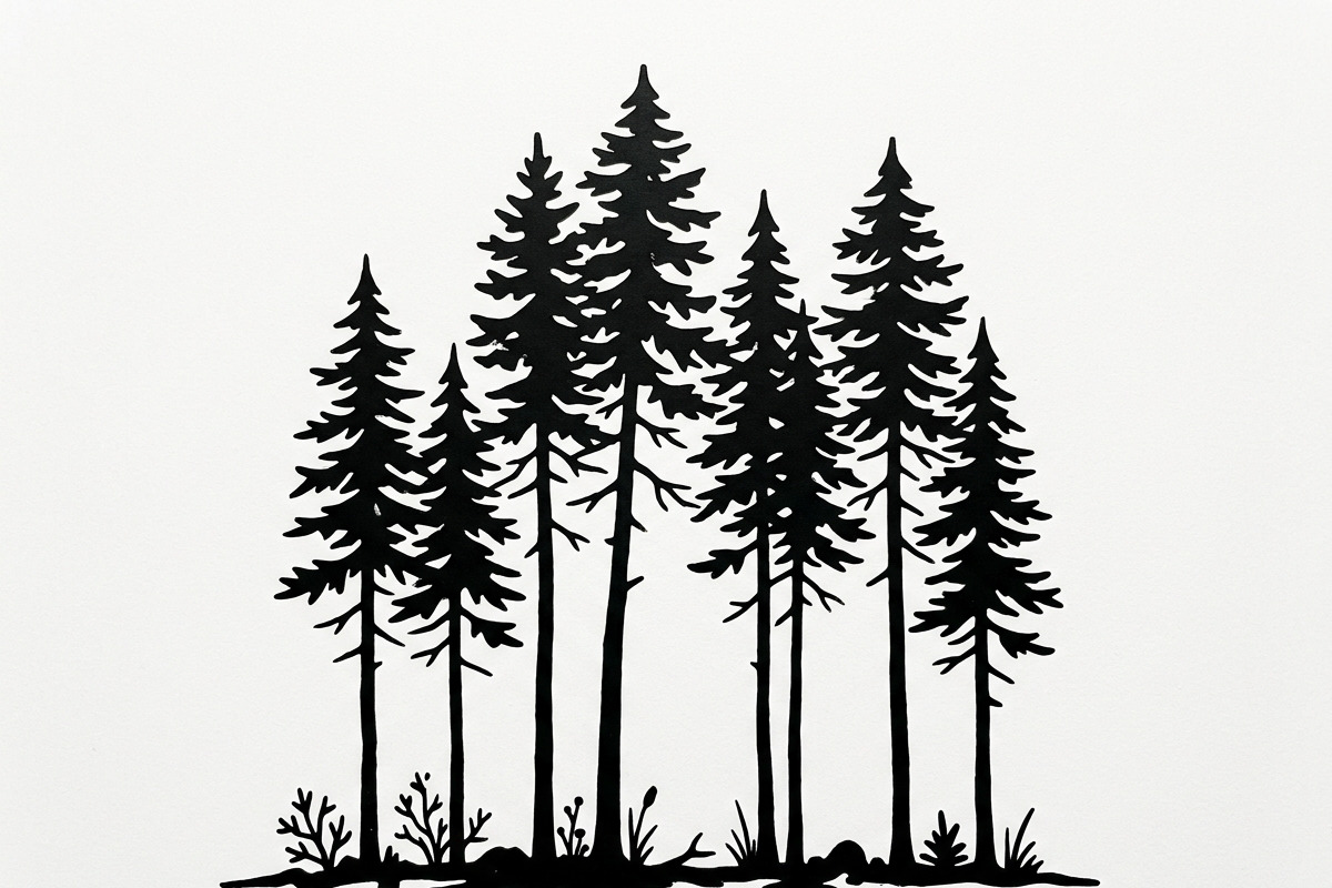 Majestic Pine Trees SVG, a Finance Illustration by Amazin_art (Photo 10 of 41)