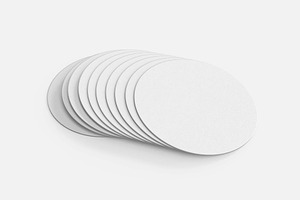 3d Paper Coasters Mockup