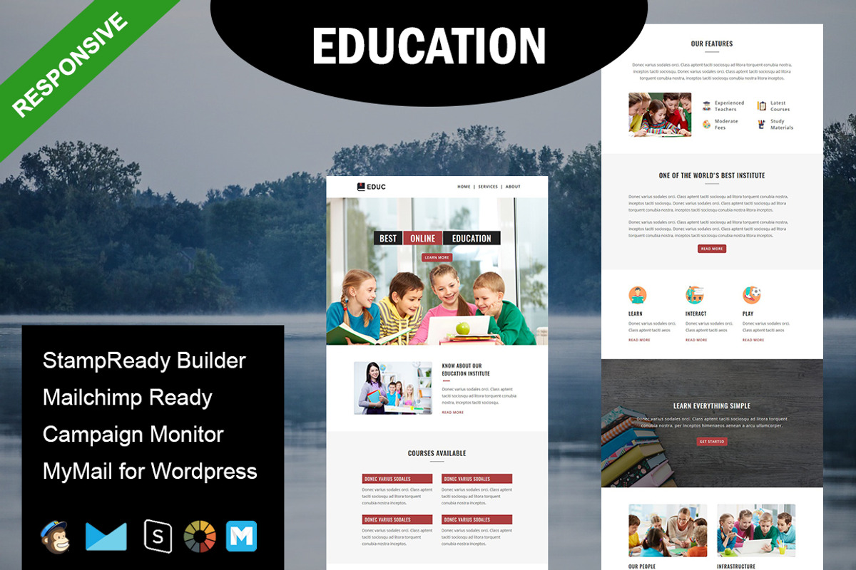 EDUCATION- Responsive Email Template, an Email Template by FourDinos (Photo 1 of 3)