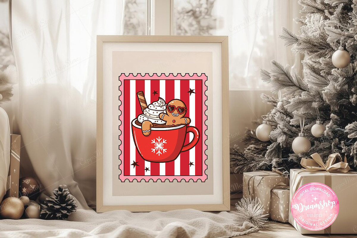 Christmas Hot Chocolate Coquette, an Illustration by CreationArt (Photo 3 of 4)