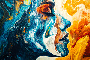 Abstract Face of Emotions, an Abstract Photo by Ales Munt
