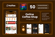 Haffee - Coffee Shop Mobile UI Kit, an UI Kit Template by ArbaStudio (Thumbnail 1 of 4)