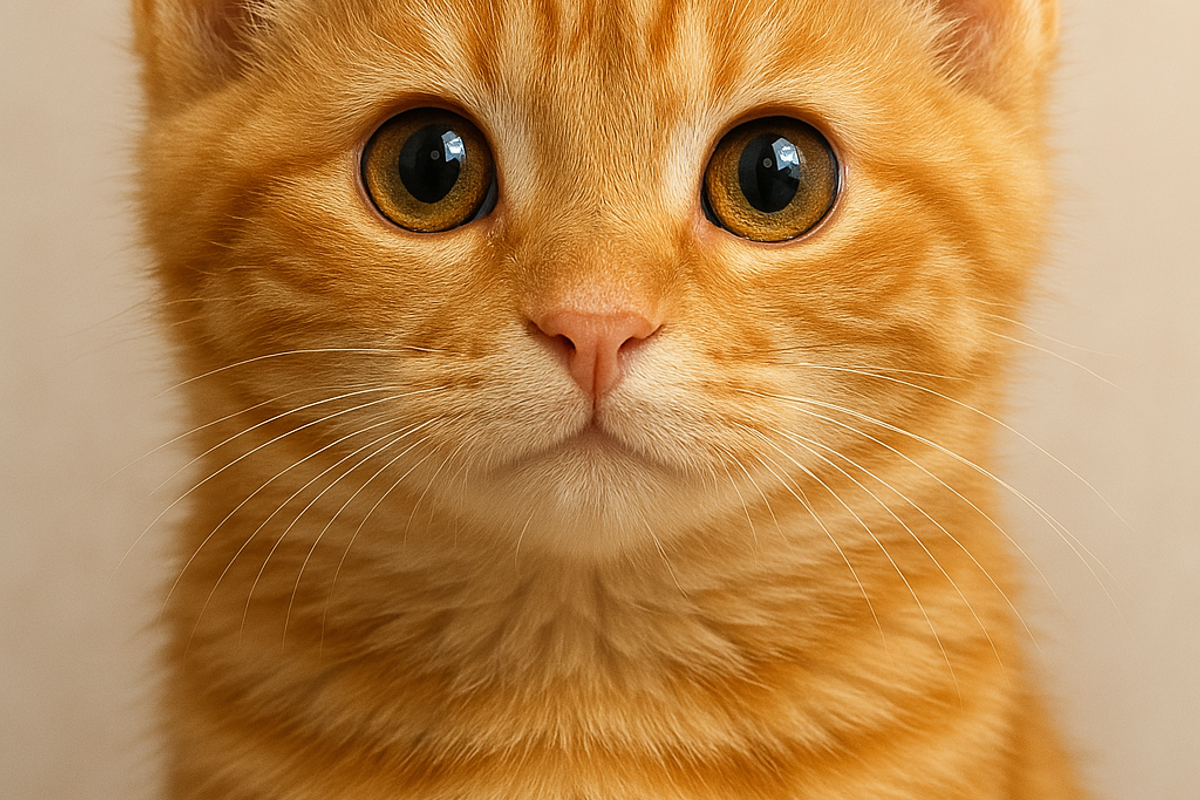 Orange Tabby Cat Portrait, an Animal Photo by TheSimpleCreator (Photo 1 of 2)