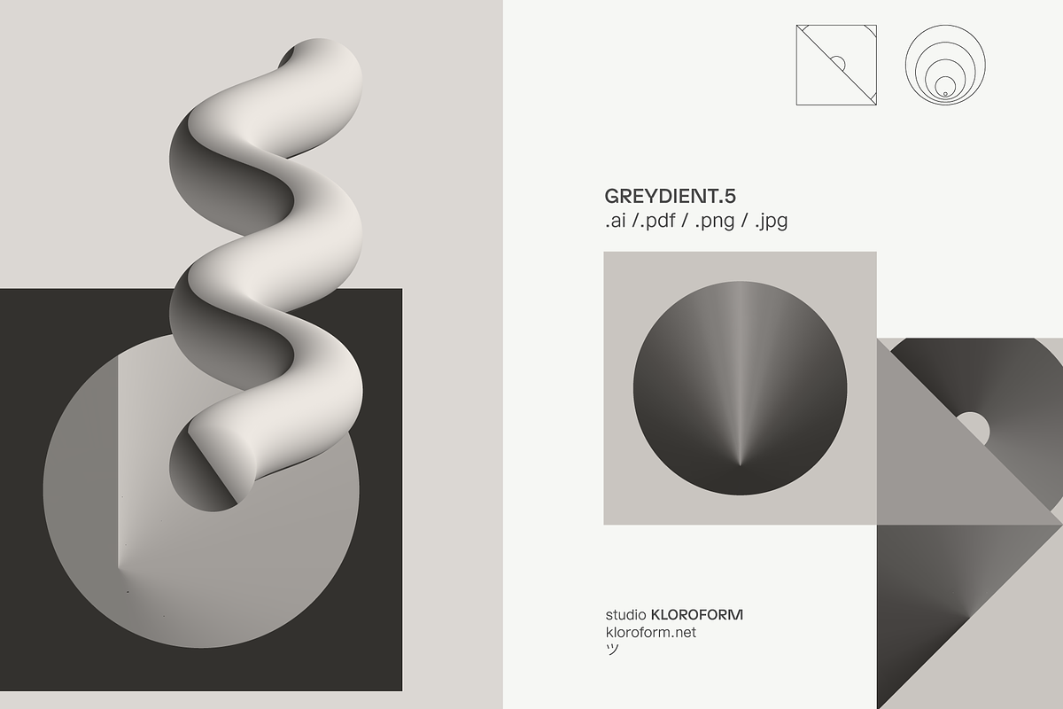 Greydient 5 - Blend Objects, an Object Graphic by kloroform (Photo 8 of 14)