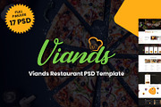 Viands Restaurant PSD Template, a Landing Page Template by Andit themes (Thumbnail 1 of 20)
