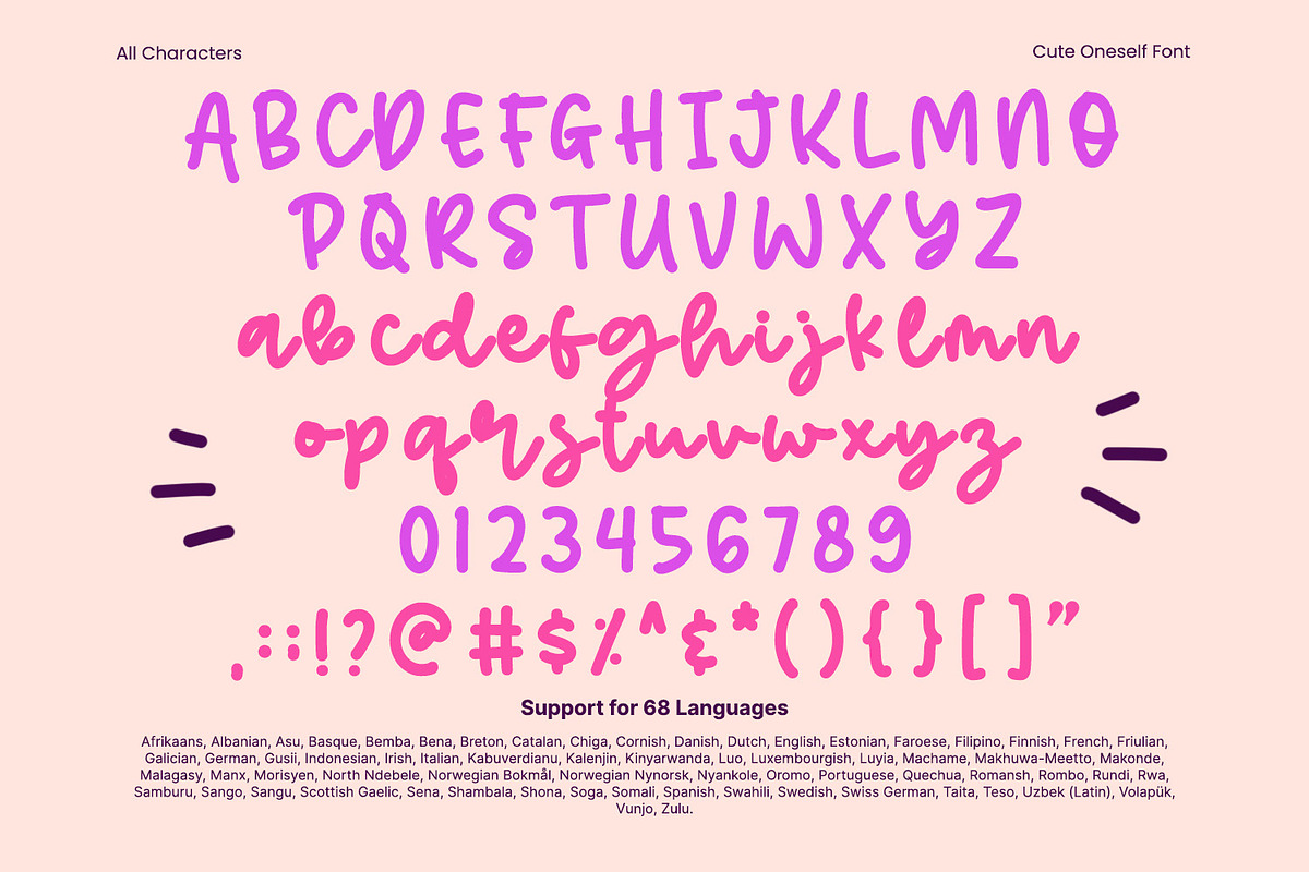 Cute Oneself, a Handwritten Font by yumnatype (Photo 10 of 10)
