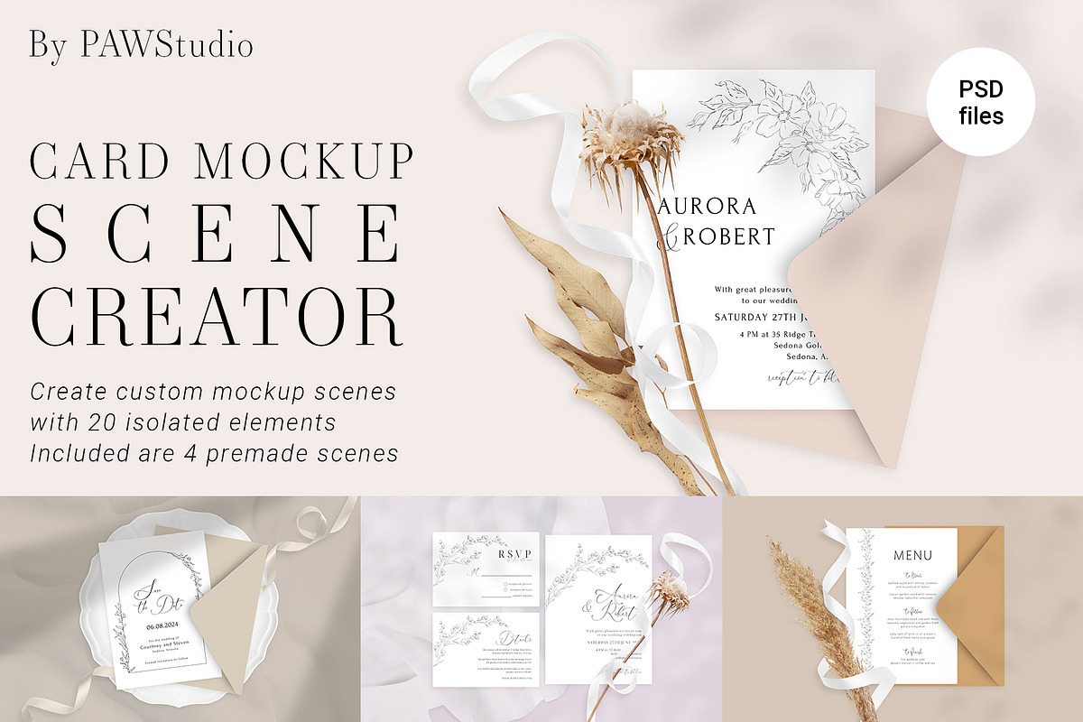 Scene Creator Card Mockup Editable, a Product Mockup by PawMockups (Photo 1 of 11)
