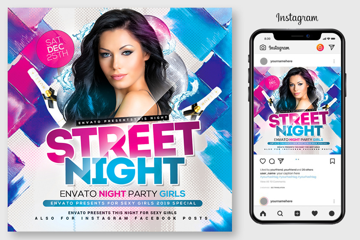 100 Night Club Party Flyers Bundle, a Flyer Template by graphicforest (Photo 35 of 72)