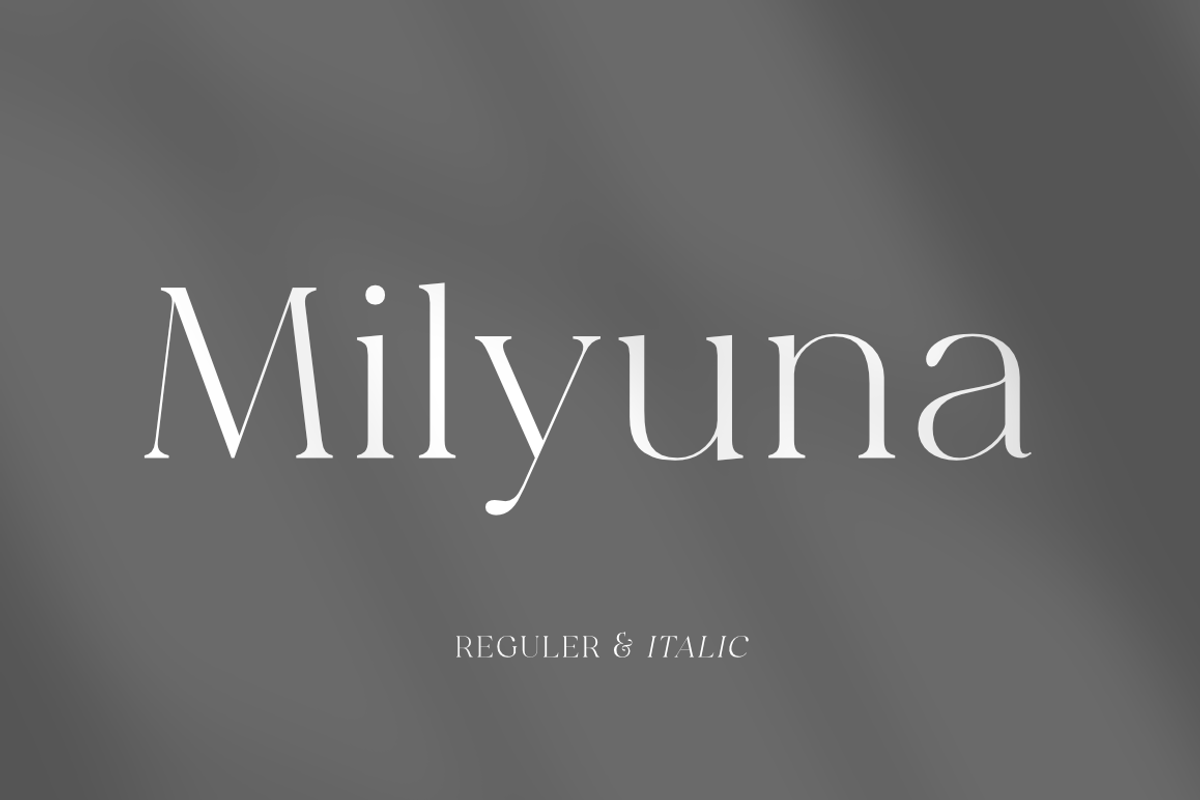 Milyuna, a Serif Font by Suby Studio (Photo 1 of 11)