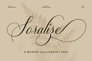 Soralize - A Modern Calligraphy Font, a Script Font by Almeera Std (Thumbnail 1 of 10)