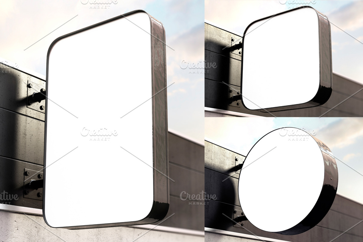 Signboard mockups, a Product Mockup by Egor Shkolnikov (Photo 4 of 4)