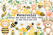 Honey Bee Daisy and Teddy Bear, an Illustration by Libby Wishes (Thumbnail 1 of 7)