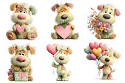 Whimsical Valentine Fluffy Dog Clipa, an Illustration by Dream Creation (Thumbnail 3 of 7)