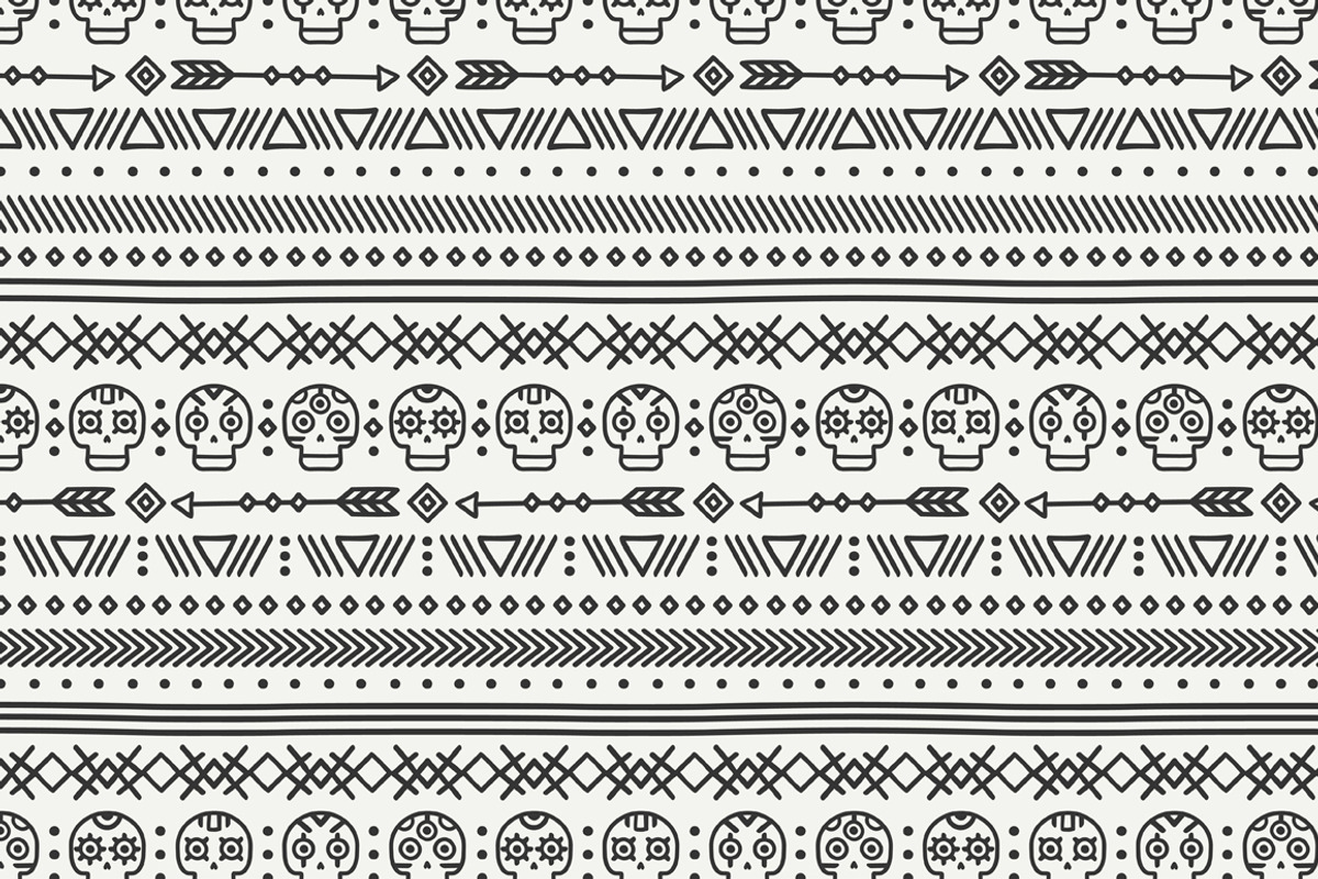 Day of the Dead Patterns with skulls, a Pattern Graphic by Krolja (Photo 4 of 6)