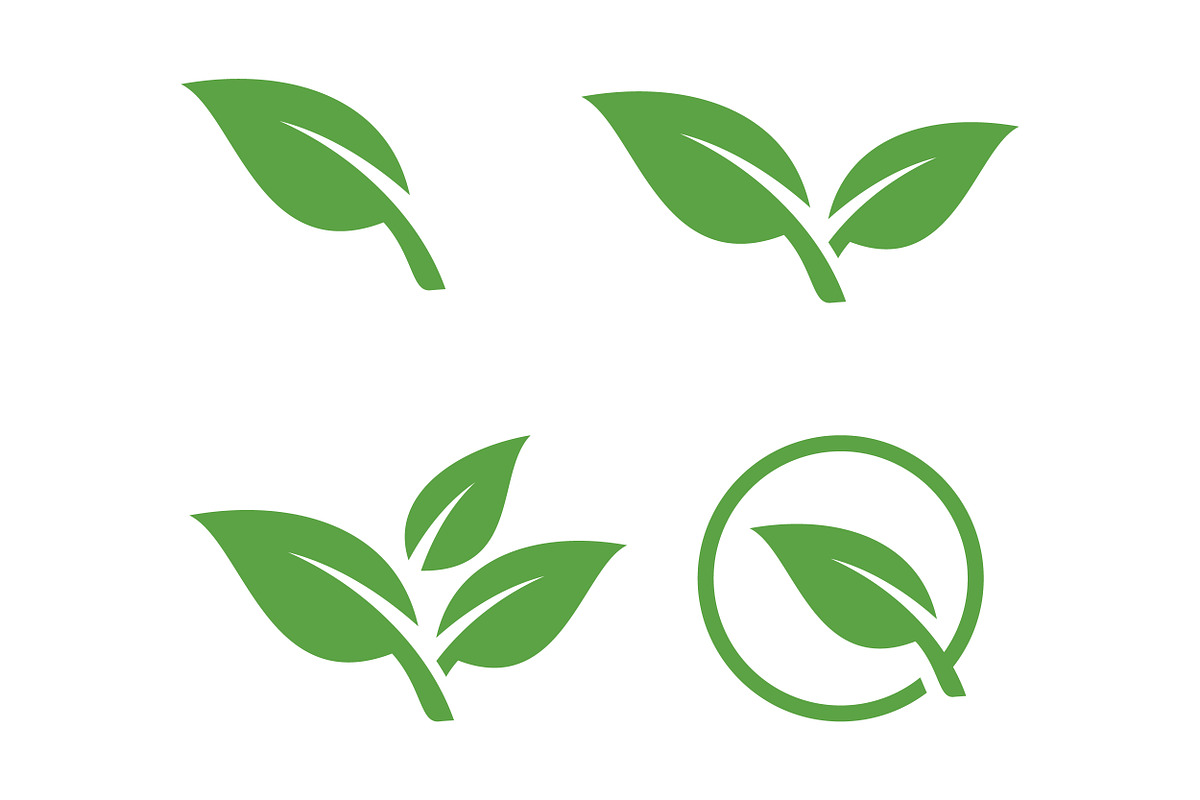 nature leaf set logo icon vector, a Branding & Logo Template by mouze_art (Photo 1 of 5)