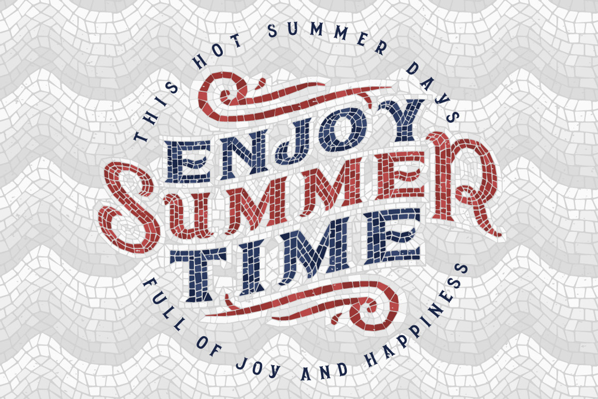 Mosaic Pool Typeface preview 2