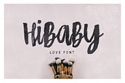 Hibaby Love Font, a Script Font by Dhan Studio (Thumbnail 1 of 7)