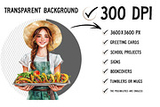 Waitress Watercolor Clipart, an Illustration by Craft Nest (Thumbnail 2 of 9)