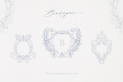 Vintage and classic wedding crest, a Decorative Illustration by Summer Nightingale Art (Thumbnail 3 of 6)