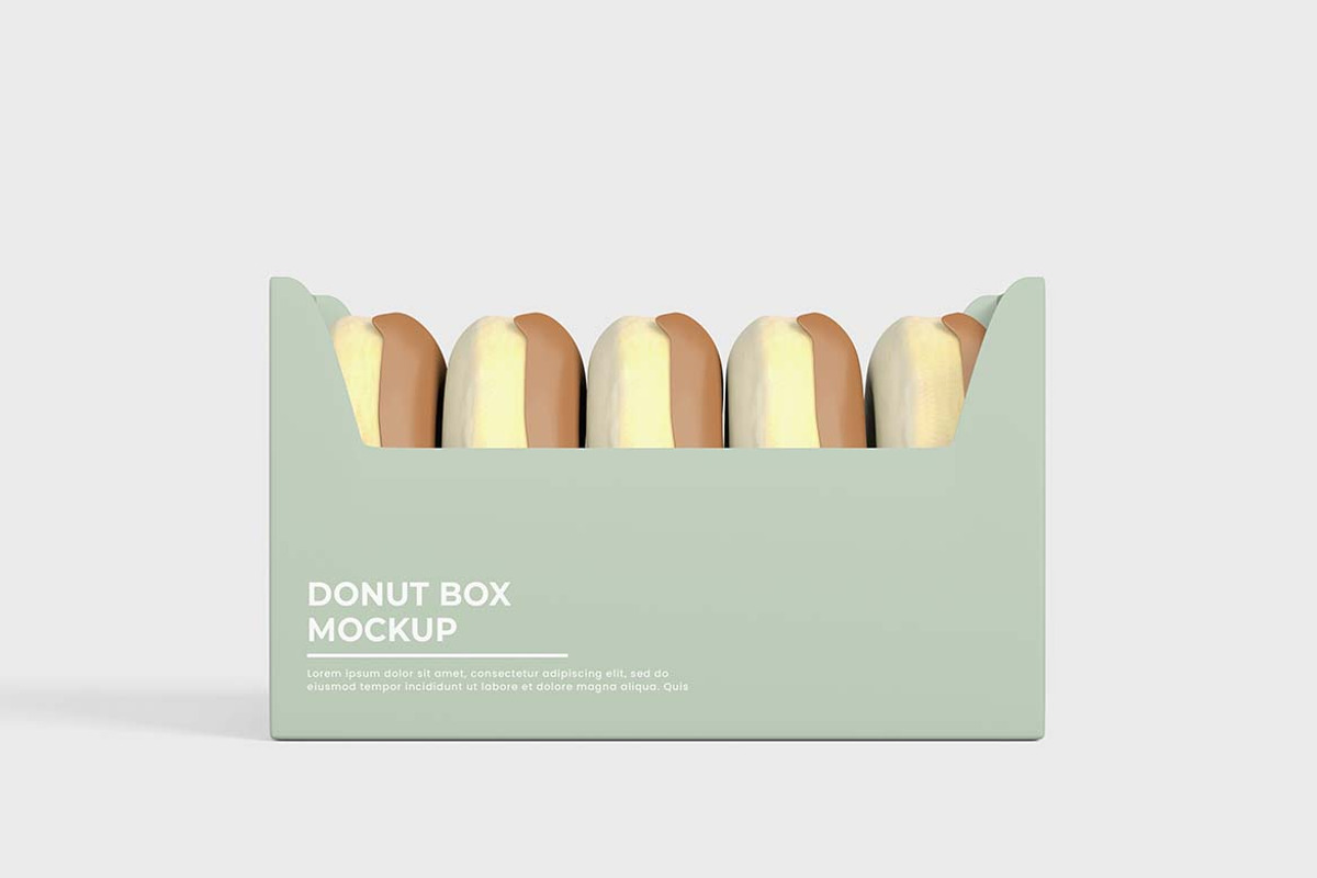 Box of Donuts Mockups, a Packaging Mockup by tiyasprabawa (Photo 3 of 5)