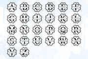 Floral Alphabet Monogram Letter SVG, a Graphic by D2PUTRI (Thumbnail 16 of 27)