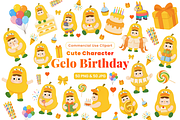 50 Kawaii Birthday Duck Clipart, a Seasonal Illustration by Luxe (Thumbnail 1 of 4)