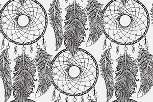 Hand Drawn Dream Catchers