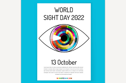 World sight day poster. Vertical