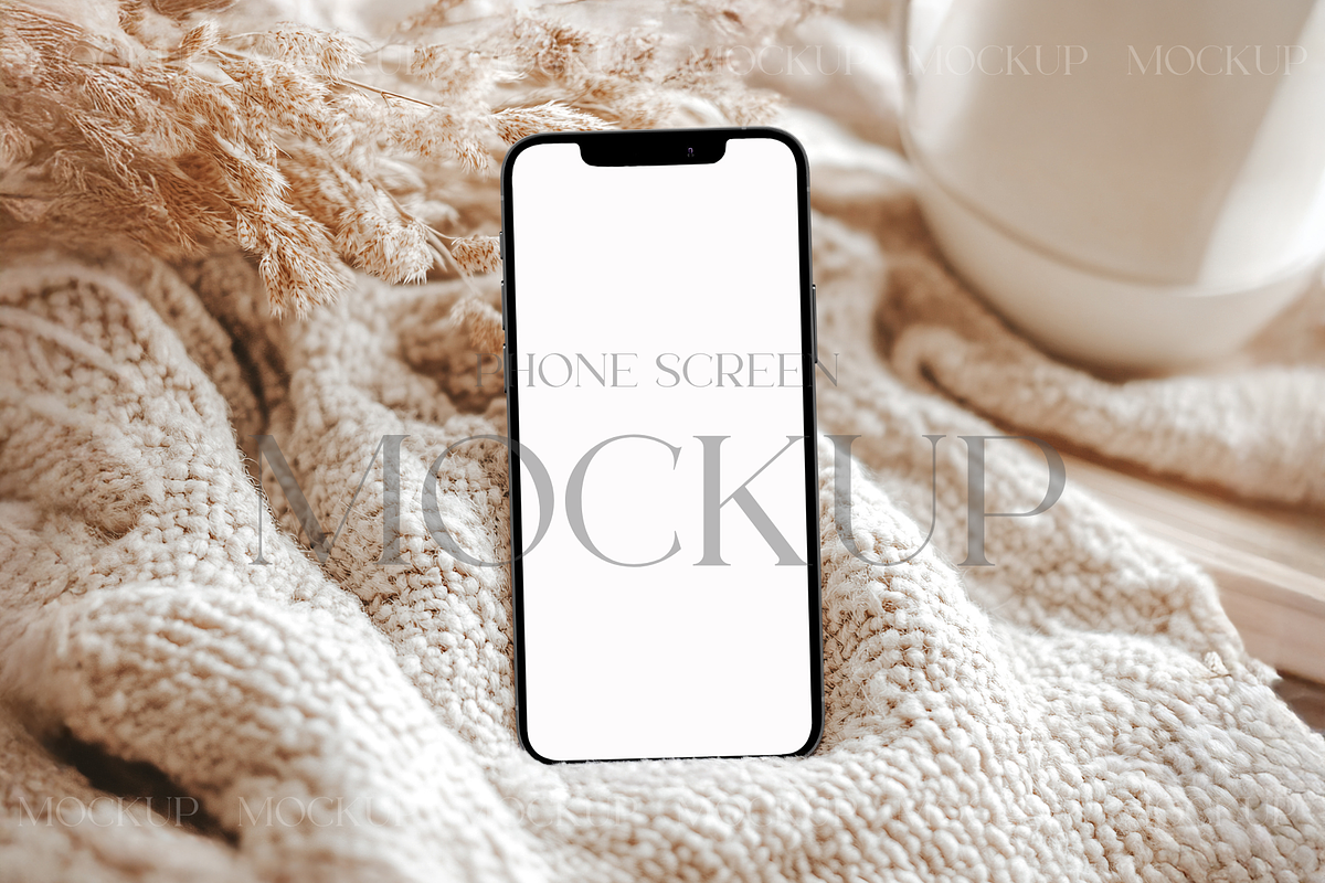 Cell Phone Mockup, Phone Screen Mock, a Product Mockup by TatiMockup (Photo 1 of 6)