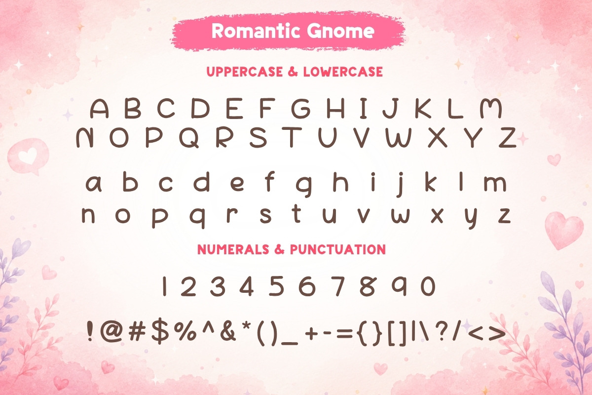Romantic Gnome - Handwritten Font, a Handwritten Font by AnningArts (Photo 2 of 6)