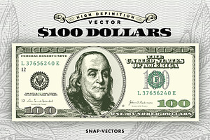 Vector $100 Dollars