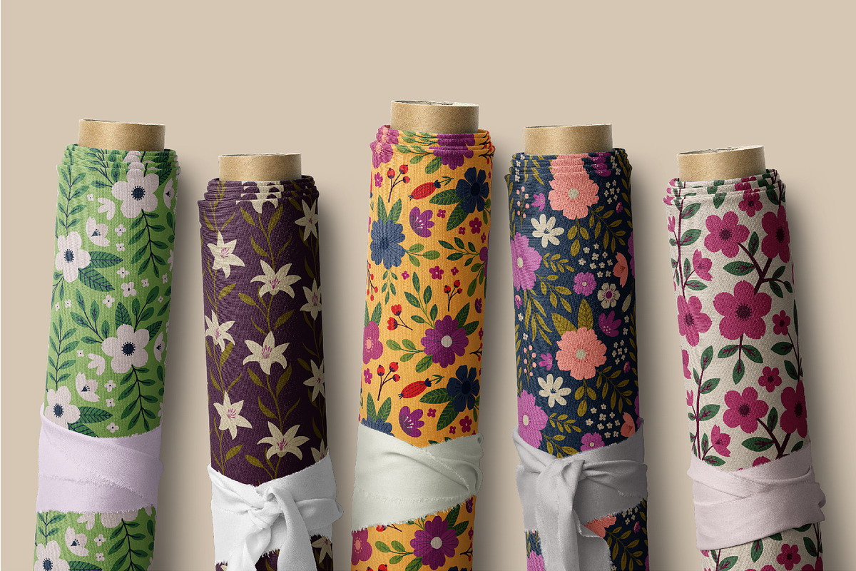 Floral Seamless Patterns, a Pattern Graphic by AnnArt (Photo 3 of 9)