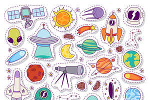 Solar System Astronomy Icons