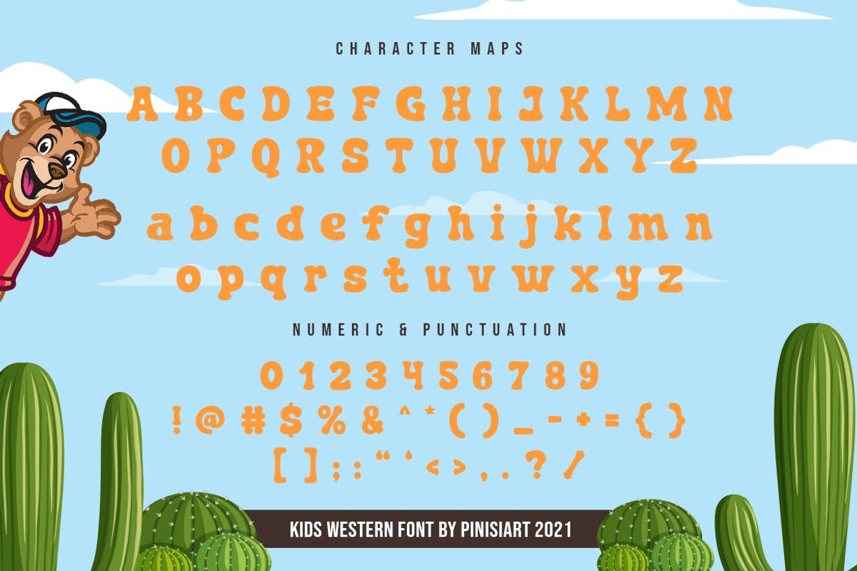 Cactus Town – Kids Font, a Serif Font by Pinisi ART (Photo 3 of 10)