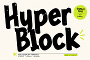 Hyper Block – Bold Display Font, a Script Font by Wow Magic (Thumbnail 1 of 6)