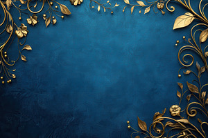 Elegant golden floral decoration, a Photo by Pavel_design