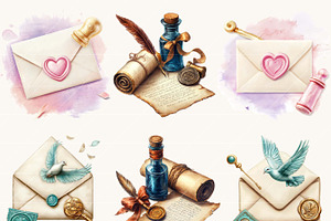 Wax Seal Stamps & Stationery Clipart