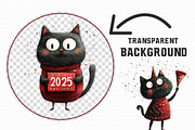 New Year Cat Clipart, an Illustration by Libby Wishes (Thumbnail 7 of 7)