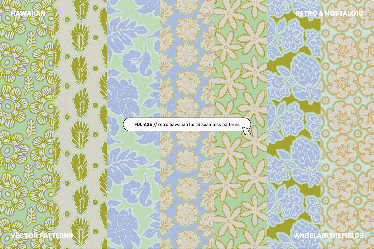 Vintage Hawaiian Vector Patterns, a Pattern Graphic by angelainthefields (Photo 7 of 10)